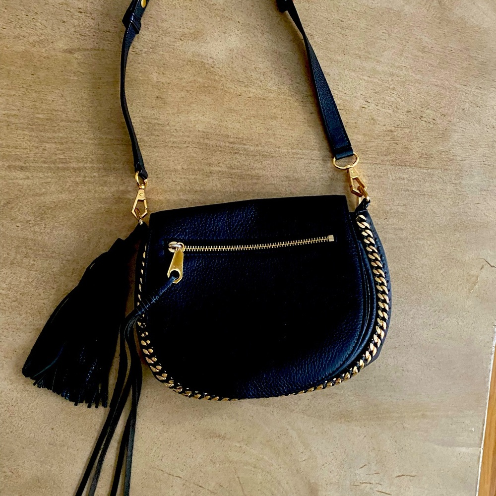Rebecca Minkoff black leather saddle bag
